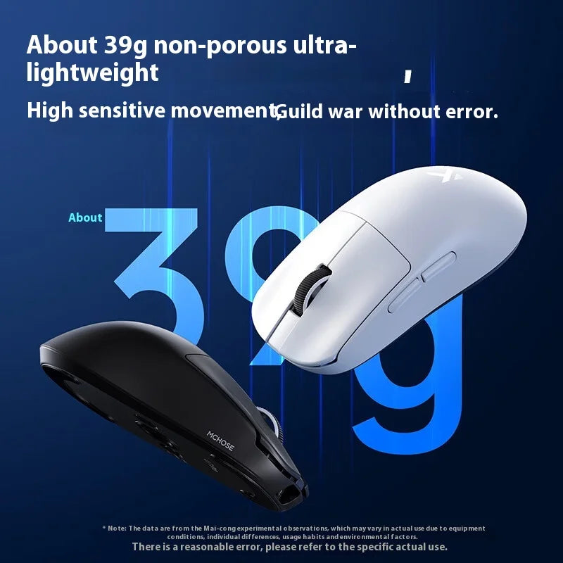 MCHOSE L7 Ultra Lightweight Mouse Wireless Tri-mode 8K Rechargable PAW3395 Portable Custom PC Esports Laptop Gaming Mice