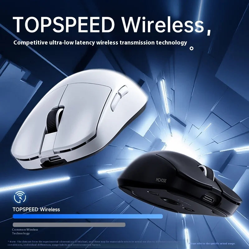 MCHOSE L7 Ultra Lightweight Mouse Wireless Tri-mode 8K Rechargable PAW3395 Portable Custom PC Esports Laptop Gaming Mice
