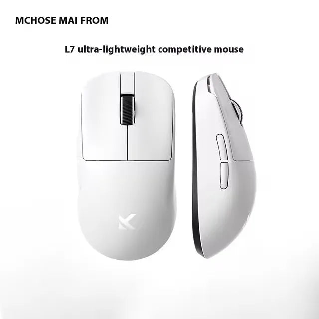MCHOSE L7 Ultra Lightweight Mouse Wireless Tri-mode 8K Rechargable PAW3395 Portable Custom PC Esports Laptop Gaming Mice