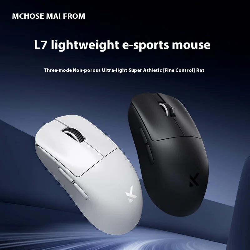 MCHOSE L7 Ultra Lightweight Mouse Wireless Tri-mode 8K Rechargable PAW3395 Portable Custom PC Esports Laptop Gaming Mice